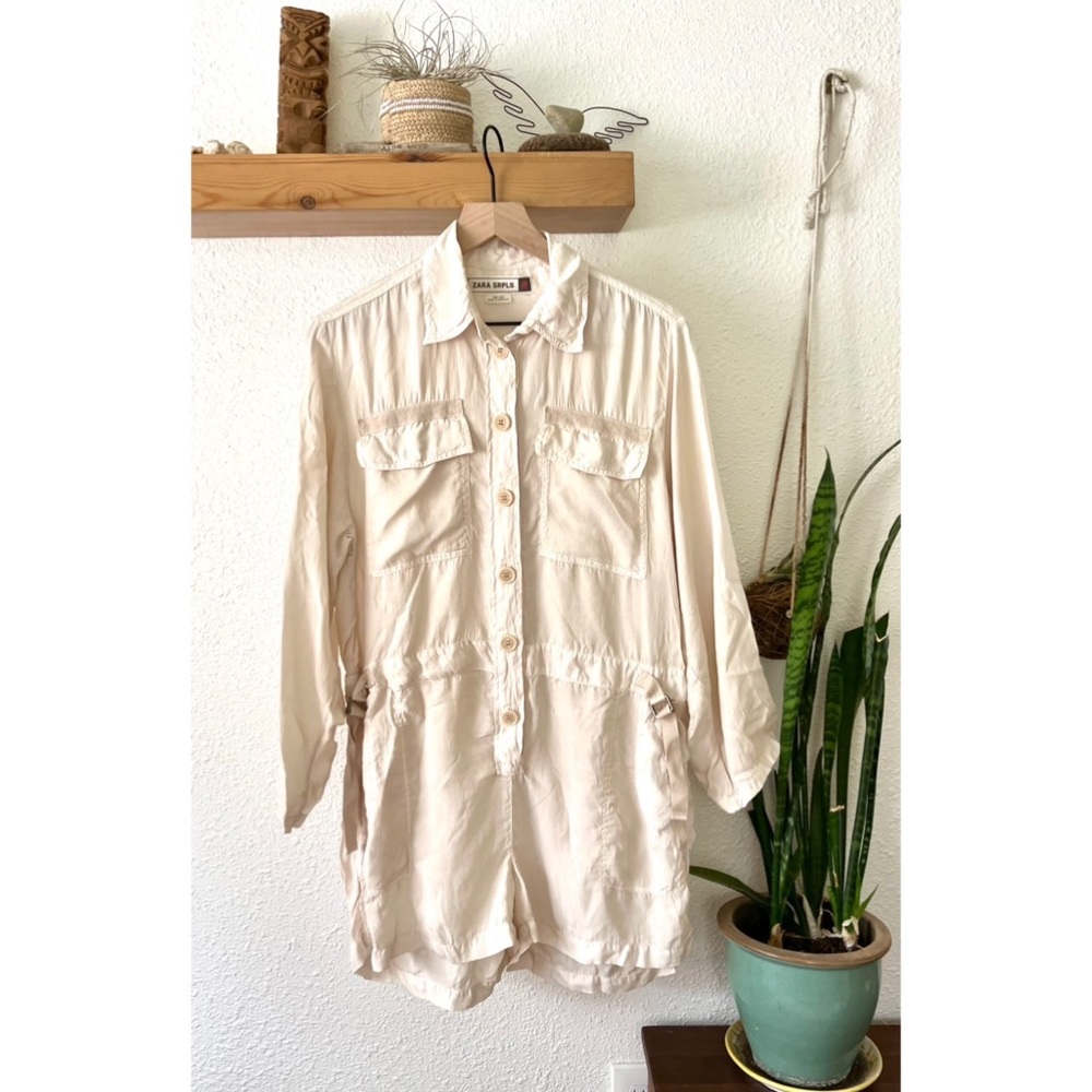 Zara utility romper NWOT